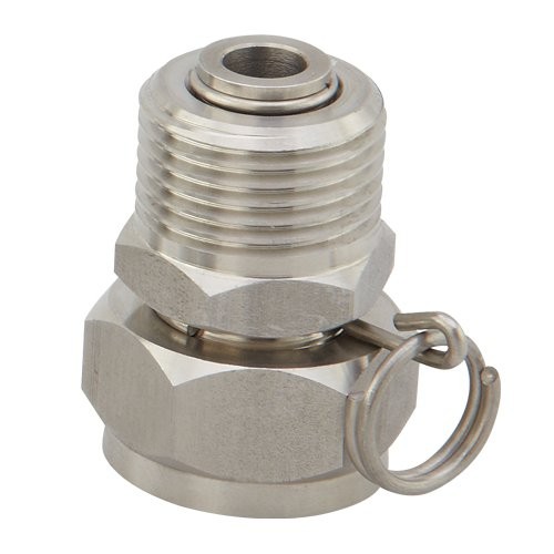 Stainless Steel Swivel Adapter: 3/4'' GHT, 3/4'' GHT