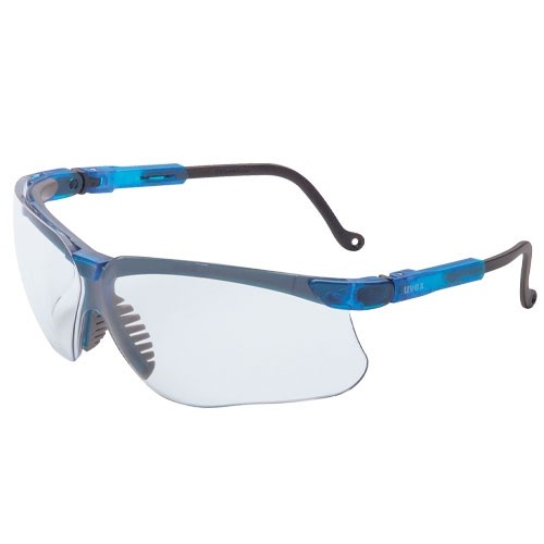 Genesis Safety Eyewear with blue frames.