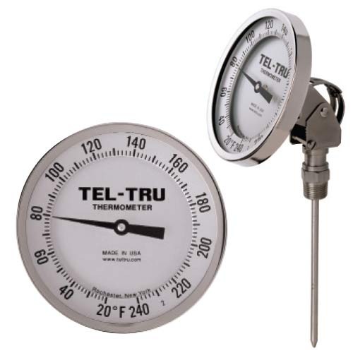 2.5'' Dial Stainless Steel Bi-Metal Thermometer With 1/2''BSP