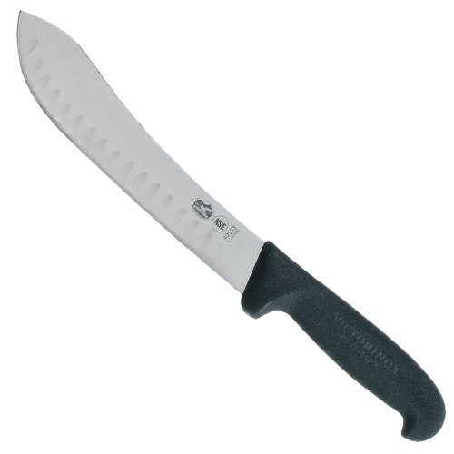 Victorinox Butcher Knife with Granton Edge and Fibrox Handle 
