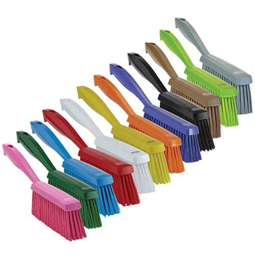 Vikan Total Color Bench Brushes are available in a wide variety of colors.