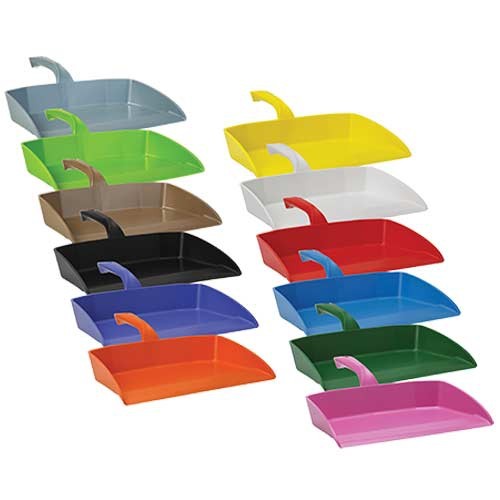 Vikan dust pans are available in a wide variety of colors.