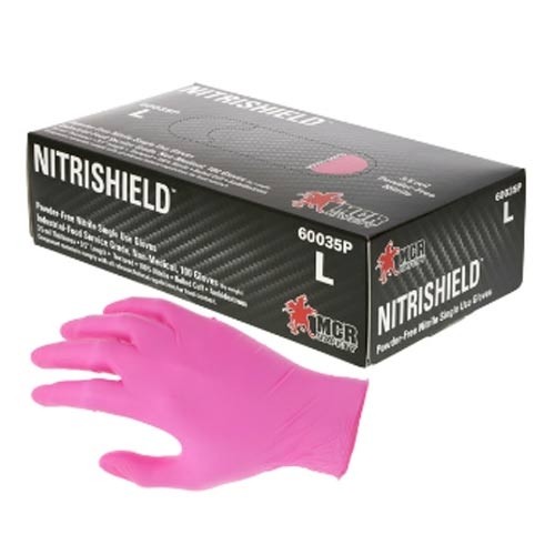 Pink, NitriShield Powder-Free Disposable Nitrile Gloves