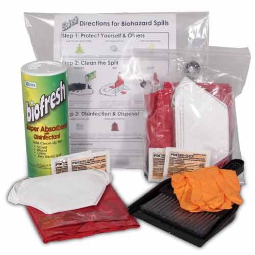 Biohazard Disinfecting Absorbent Kit 