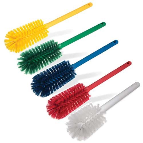 Sparta Bottle Brushes are available in 5 HACCP colors.