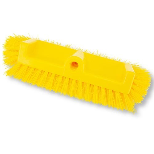 O-Cedar Bi-Level Floor Scrub Brush Polypro Bristles 10 Block 54Handle Beige/Black