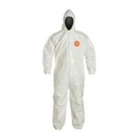 Tychem Coveralls with Front Zipper and Attached Hood