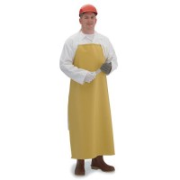 Yellow chemical-resistant neoprene apron.