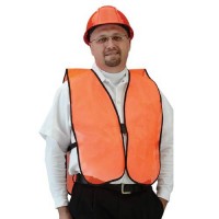 Mesh, Solid Orange Safety Vest