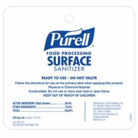 Purell Surface Sanitizer Secondary Container Hang Tag, 4" x 3.75"