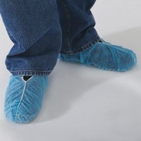 Elastic ankle allows shoe cover to fit over most shoes.