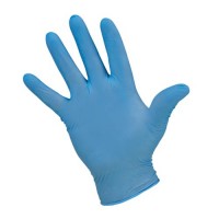 Small, 3.5-Mil Blue Lightly Powdered Nitrile Gloves