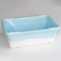 Blue, 1.5-Mil. poly tote liner. Tote liners make cleaning up an easy task! 