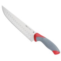 Clauss Titanium Bonded 10 Chef's Knife, Gray and Red Rubberized Nylon  Handle - KnifeCenter - 18452 - Discontinued