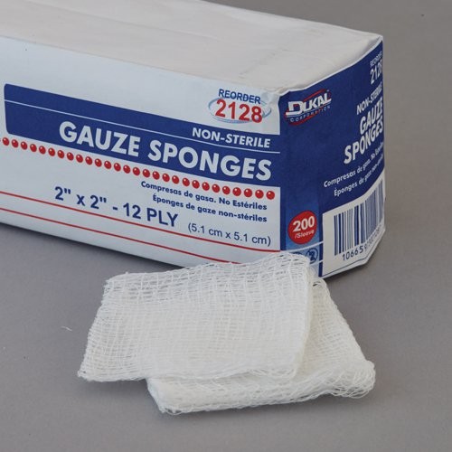 12-Ply, Non-Sterile Gauze Sponges