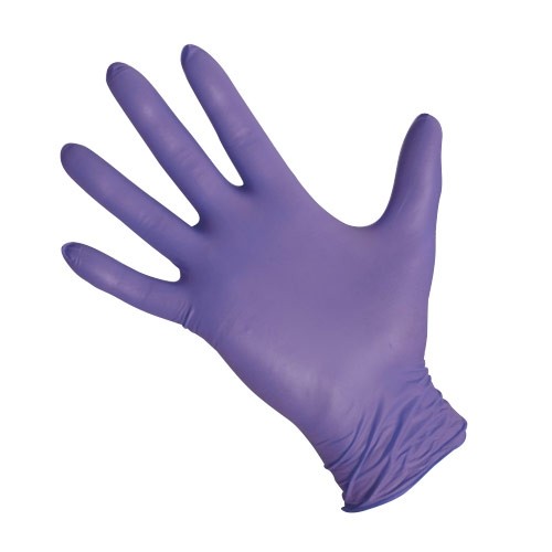 Large, 5.9-Mil. Safeskin Purple, Powder-Free Disposable Nitrile Gloves