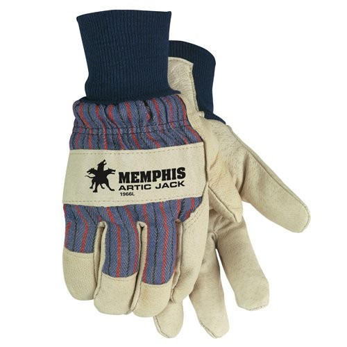 Lined Pigskin Work Gloves, Size Large