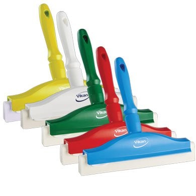 Vikan 10-Inch Fixed Head Color-Coded Bench Squeegees