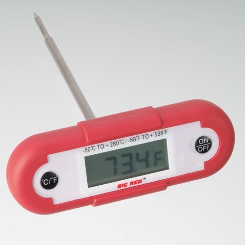 Big Red Water-Resistant, T-Handle Pocket Thermometer 