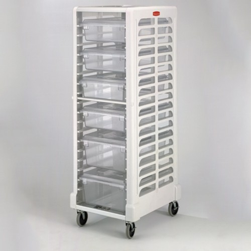 End-Loading Dolly holds up to 18 platters or 6- 18" x 26" food boxes.