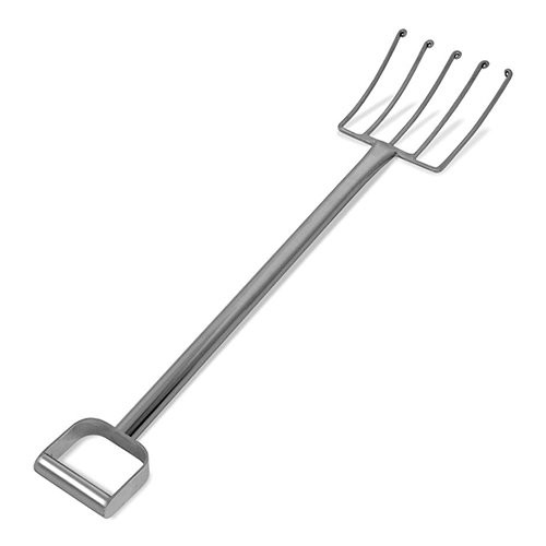 5 Tine 10" Cheese Fork with curled end tines.