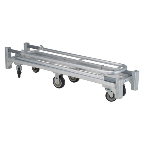 Cart folds down to maximize available storage space.