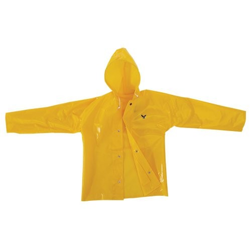 Yellow jacket with hood - Eagle Polyurethane-Coated Nylon Rainsuit