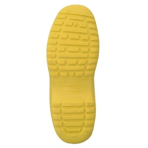 Cleated outsole spits out debris and provides excellent traction.
