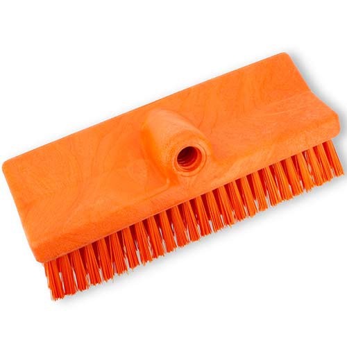 Orange, Bi-Level 10-Inch Floor Scrub Brush