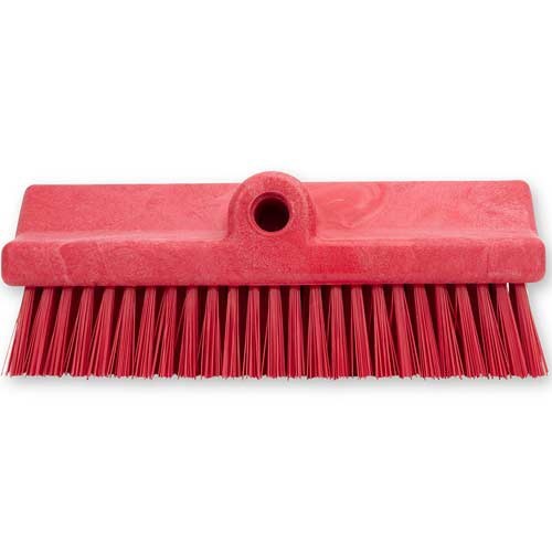Red, Bi-Level 10-Inch Floor Scrub Brush