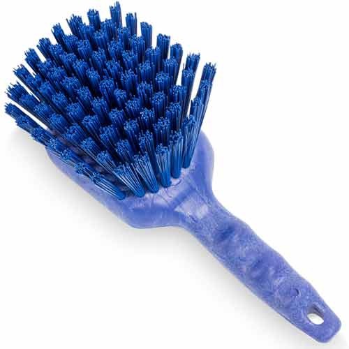 8 Tire Cleaning Brush Blue | Short Handle Stiff Scrubbing Brush