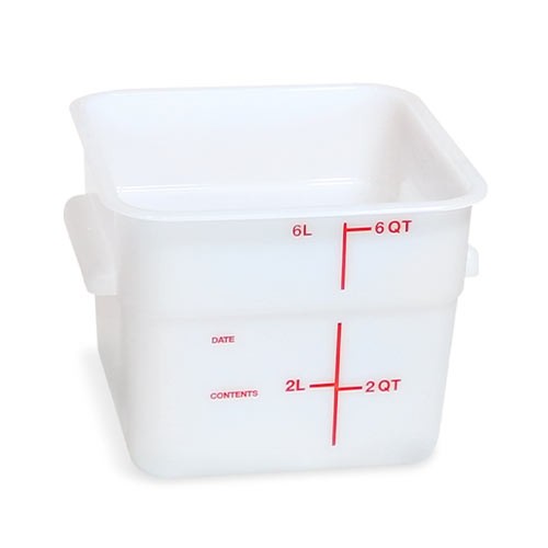 6-Quart, White —  Squares Food Storage Containers
