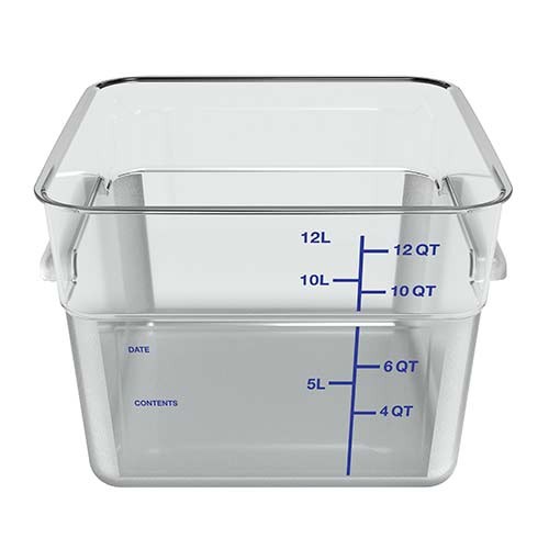 12-Quart, Clear — Squares Food Storage Containers