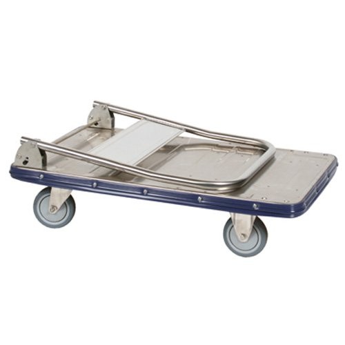 Wesco Stainless Steel Platform Truck with Handle Folded.