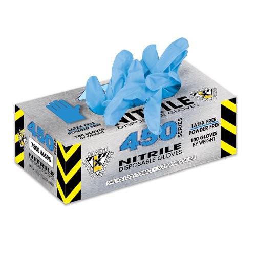450 Series Powder-Free Nitrile Disposable Gloves- Box.