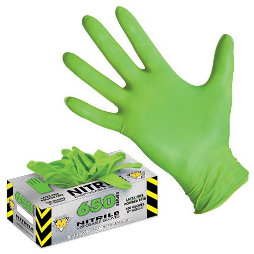 Lime Green, 650 Series Premium Nitrile Disposable Gloves