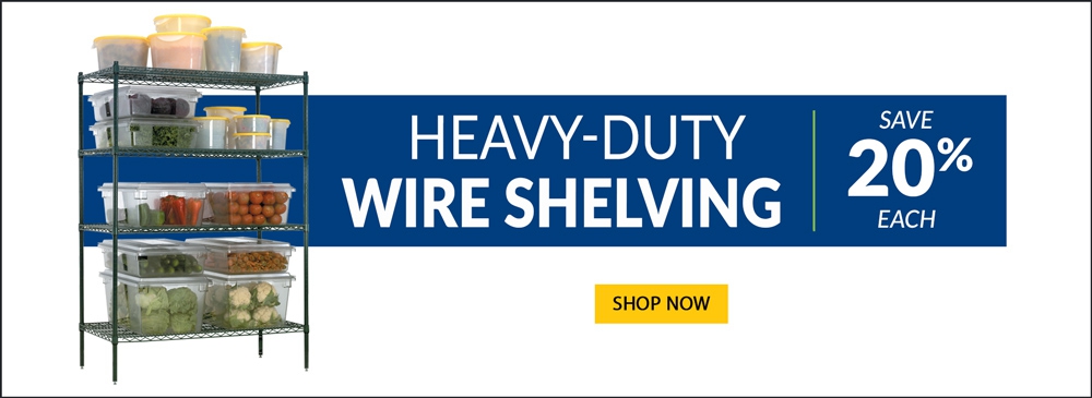 Heavy-Duty Wire Shelving – save 20%